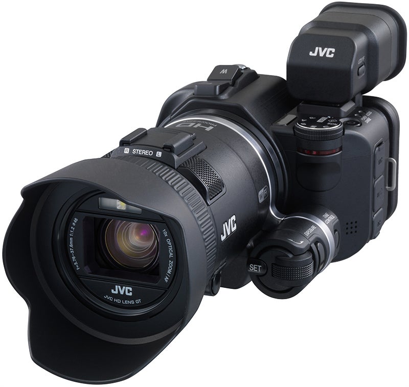 JVC GC-PX100 Review - front angled