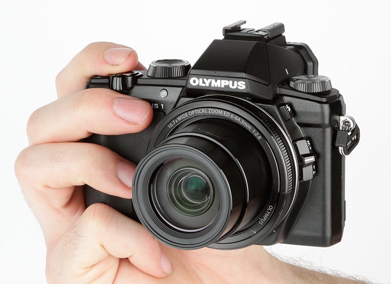 Olympus Stylus 1 Review - angled