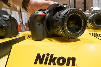 Nikon D3300 on stand
