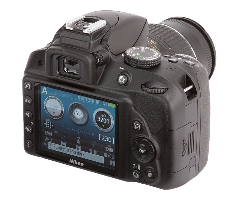 Nikon D3300 Review - rear angled