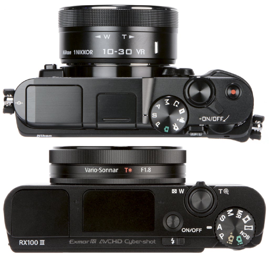 Sony Cyber-shot DSC-RX100 III and Nikon 1 V3 (lens)