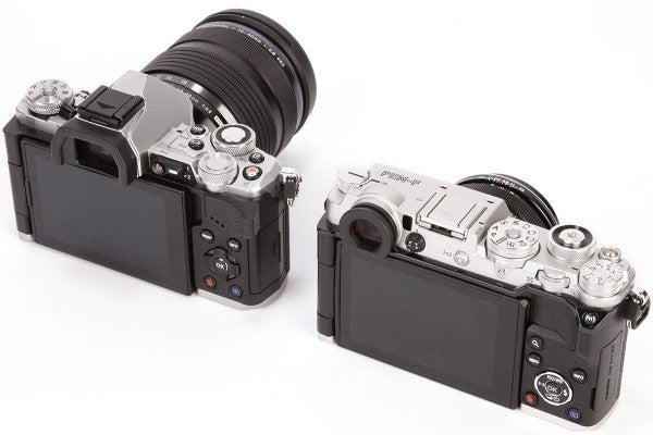 The PEN-F's viewfinder is smaller than the E-M5 II's, but equal in resolution