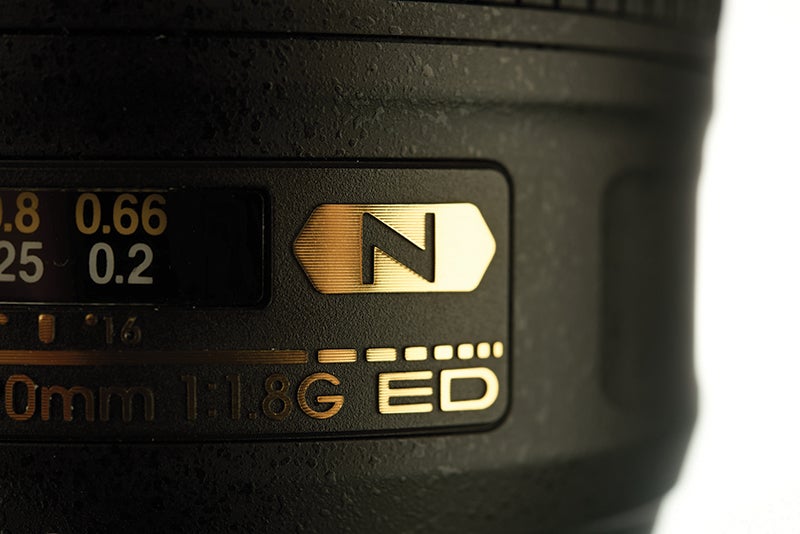 Letters on Nikkor lens barrel