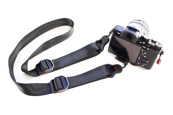 The Slide Lite strap is made of seatbelt-style webbing