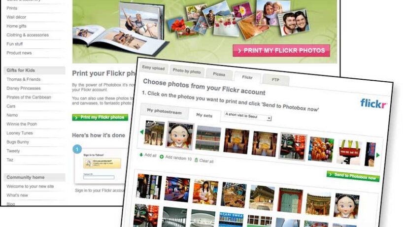 Photobox can now print from Flickr