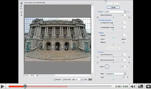 Adobe Photoshop CS2: The Lens Correction Filter - video tutorial