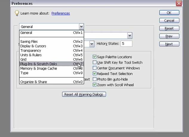 Adobe Photoshop Elements 5: Creating a scratch disk