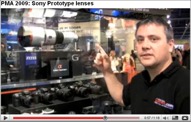 PMA 2009: Sony Prototype lenses
