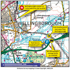 Location map - Irchester viaduct