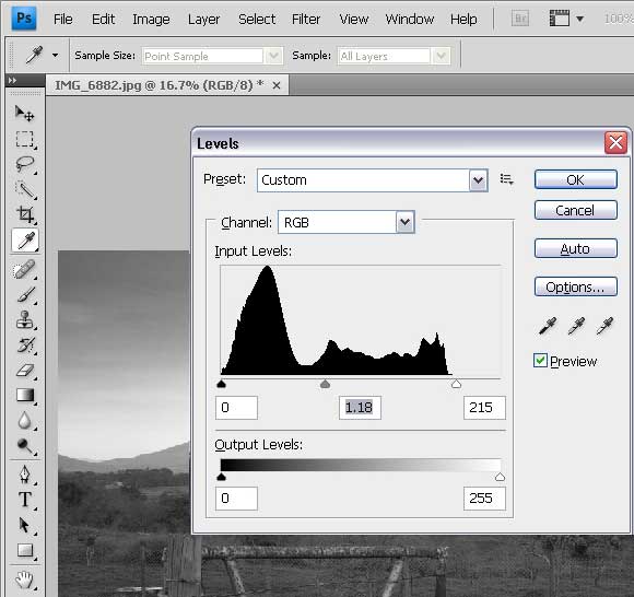 How to Shoot... Black & White - Ps Conversion Step 1