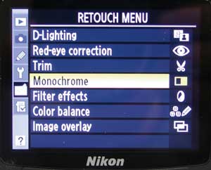 How to Shoot... Black & White - Retouch Menu