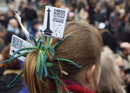 Mass protest in Trafalgar Square