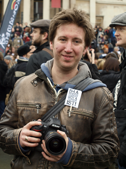 WDC Dep Ed Mat Gallagher in Trafalgar Square WDC Dep Ed Mat Gallagher in Trafalgar Square