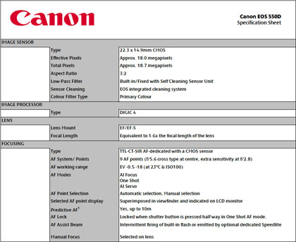 Canon 550D