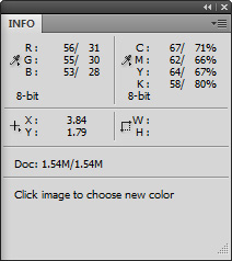 Eyedropper Tonal Control Info Panel