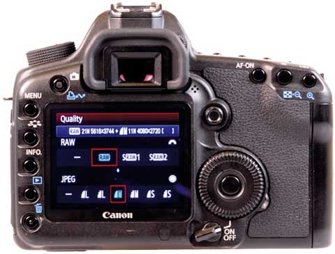 Know Your Camera - Setting Up - Canon screen