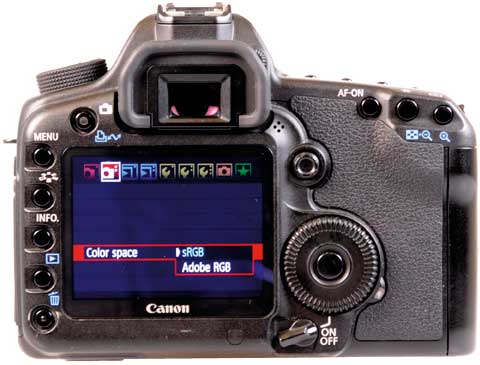 Know Your Camera - Setting Up - Colour space screen