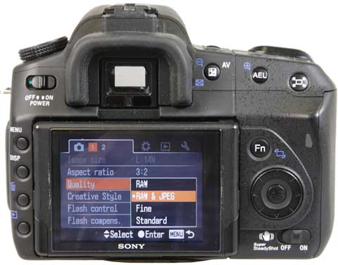 Know Your Camera - Setting Up - Sony screen