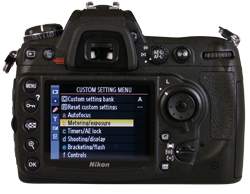 Custom setting menu