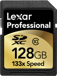 Lexar launch 128GB SDXC card