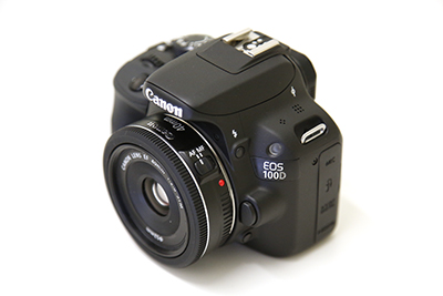 Canon EOS 100D front 3/4