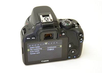 Canon EOS 100D rear hands on