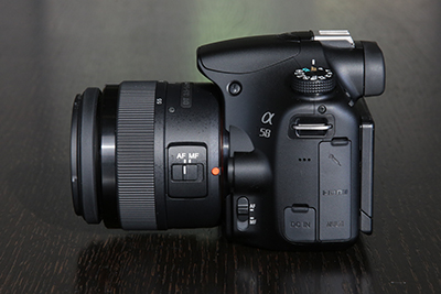 Sony A58 side view