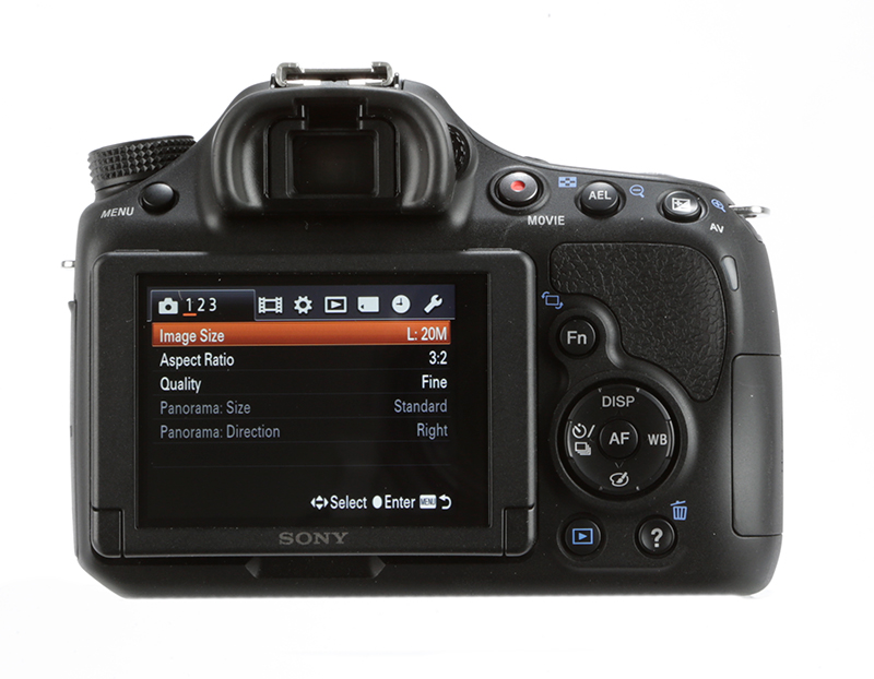Sony A58 rear view