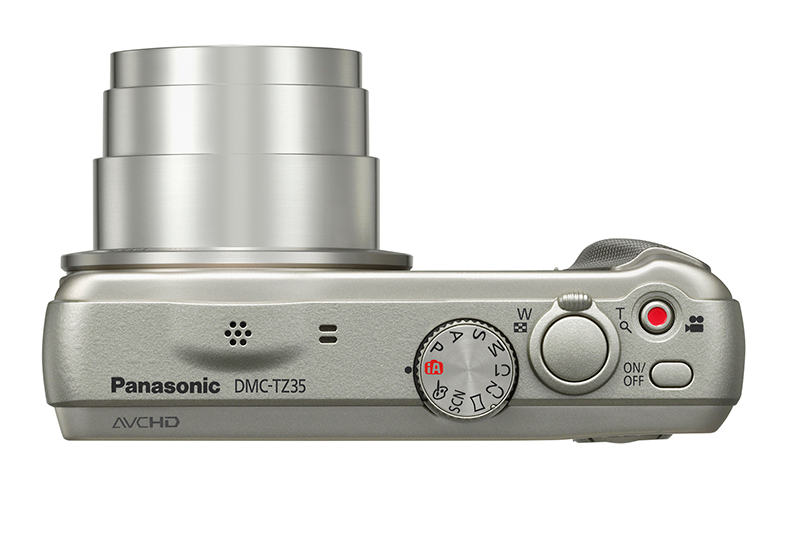 Panasonic Lumix TZ35 Review - top plate silver