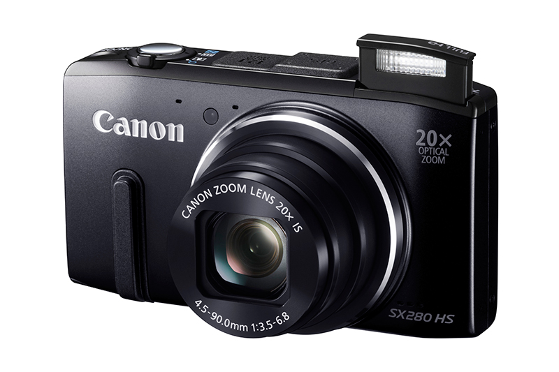 Canon PowerShot SX280HS Review - angled body