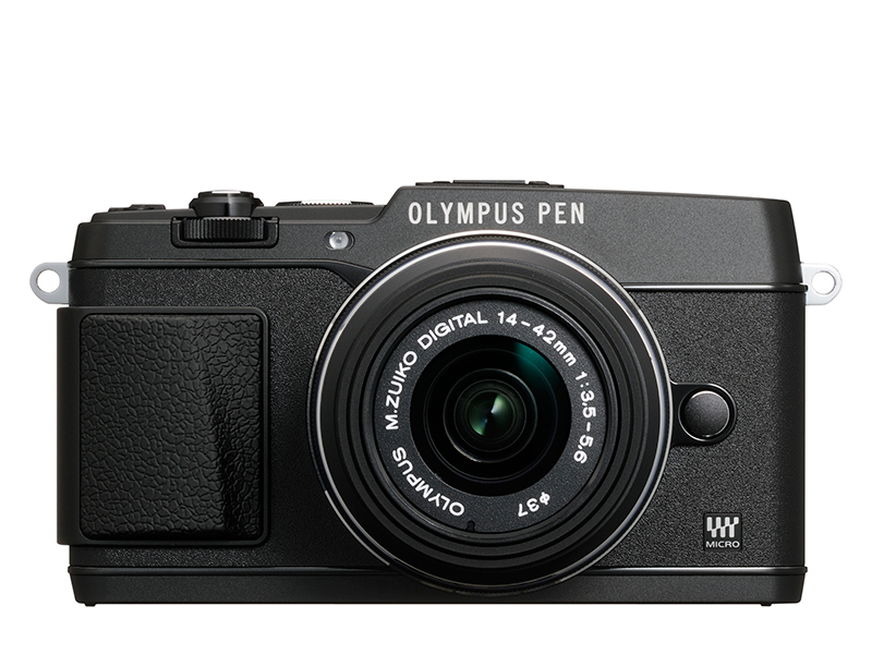 Olympus E-P5 Review - front view black
