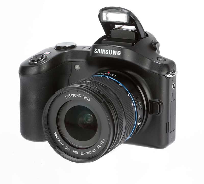 Samsung Galaxy NX Review - pop-up flash