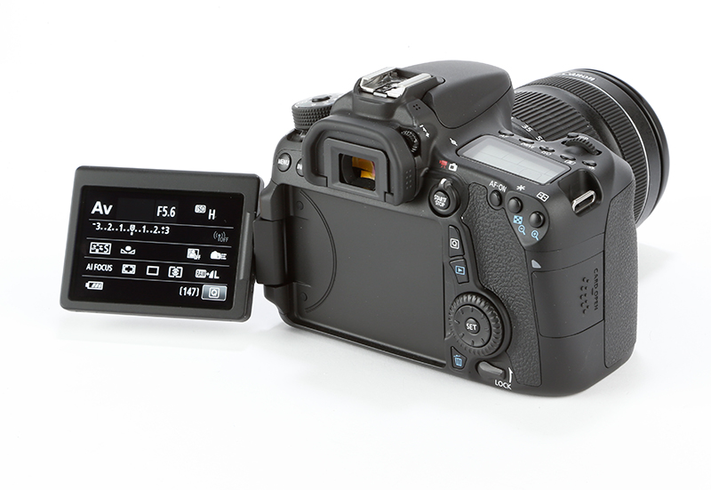 Canon EOS 70D rear view buttons