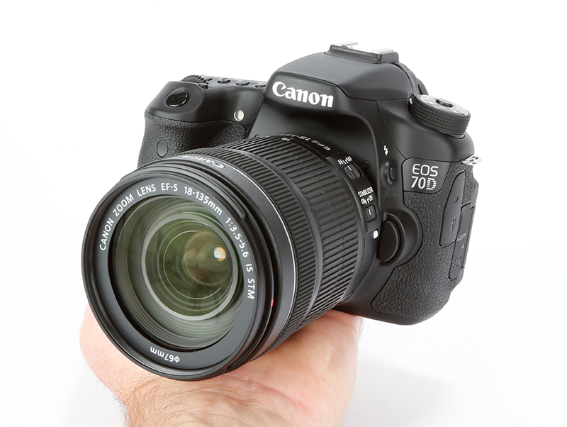 Canon EOS 70D handheld angled