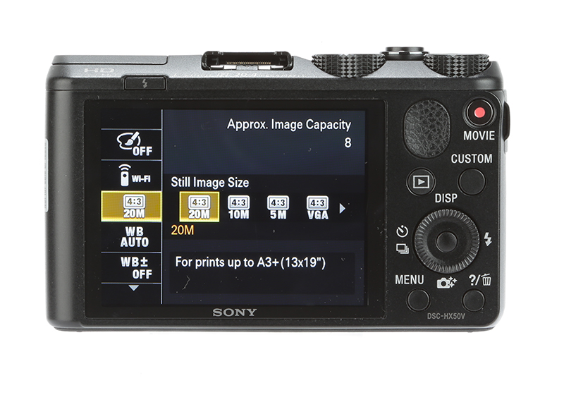 Sony Cyber-shot HX50 Review - rear