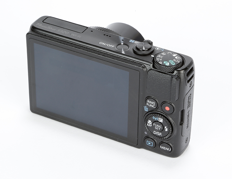 Canon PowerShot S120 Review – rear angled