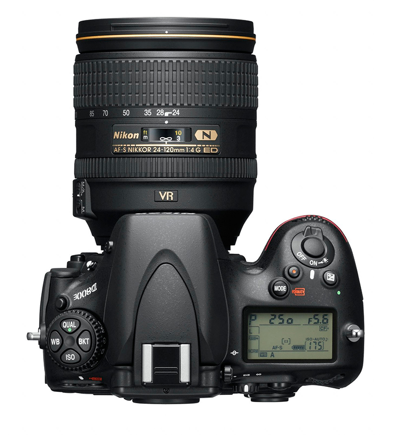 Nikon D800E top down
