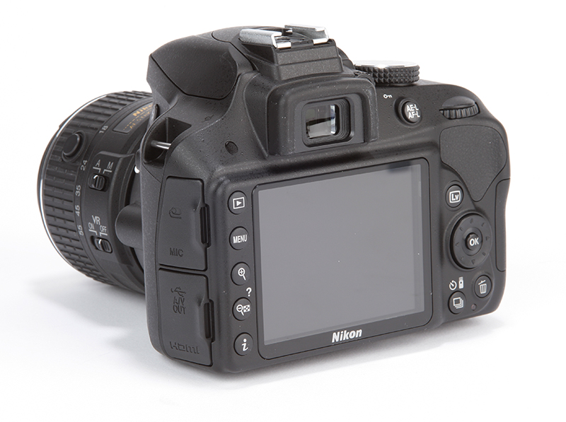 Nikon D3300 Review - rear angled