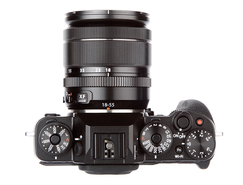 Fujifilm X-T1 vs Nikon Df - X-T1 top down