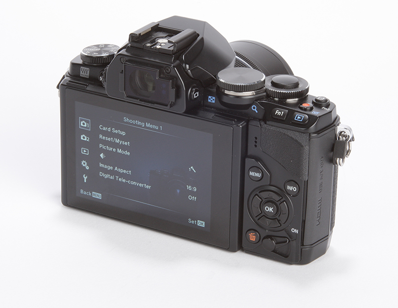 Olympus OM-D E-M10 Review - rear angle