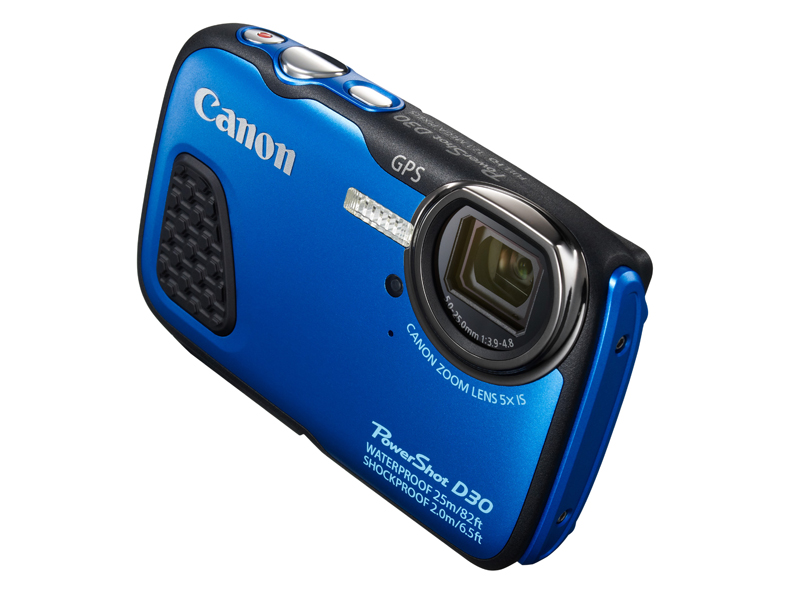 Canon PowerShot D30 Review - front angled