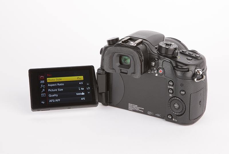 Panasonic Lumix GH4 Review -  rear angled