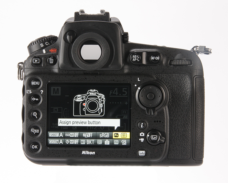 Nikon D810 Review - rear LCD view
