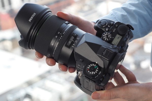 It's unmistakeably related to the APS-C K-3 design, but the K-1 gains even more controls