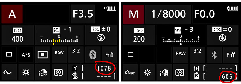 Memory card capacity comparison