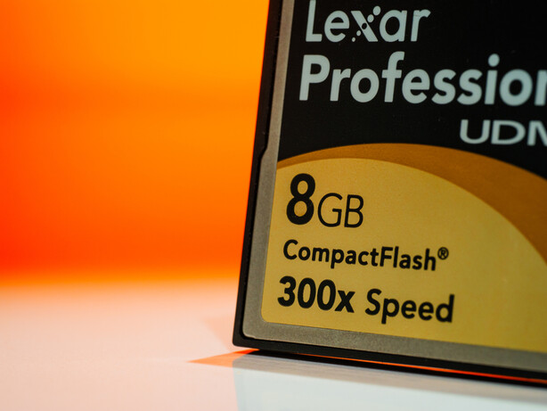 CompactFlash card with 300x speed rating 